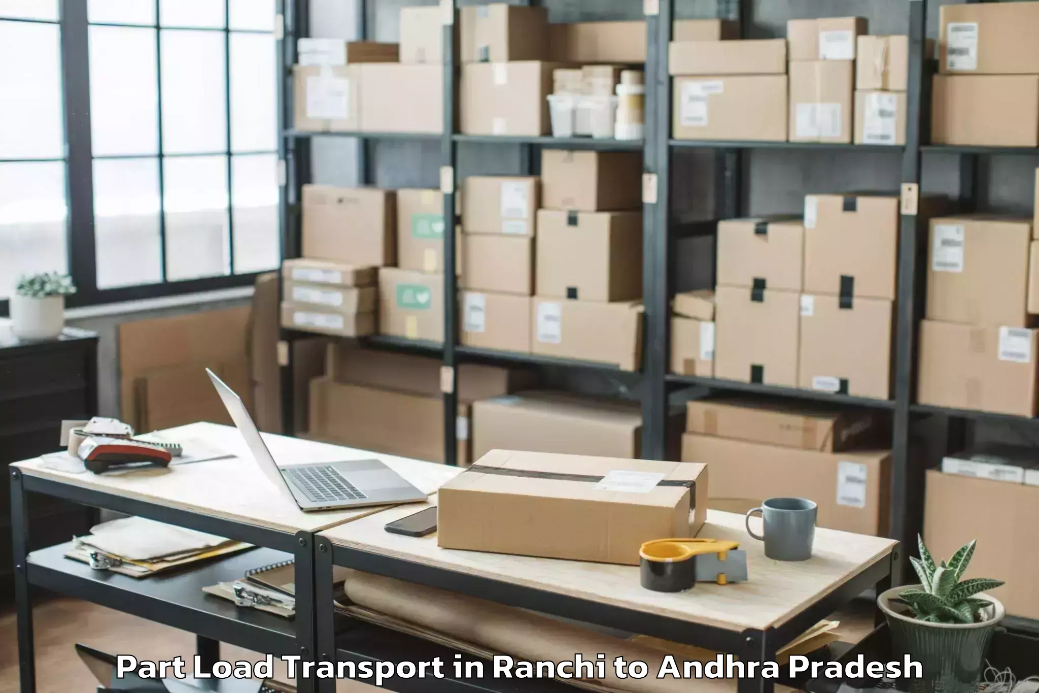 Book Ranchi to Akividu Part Load Transport Online